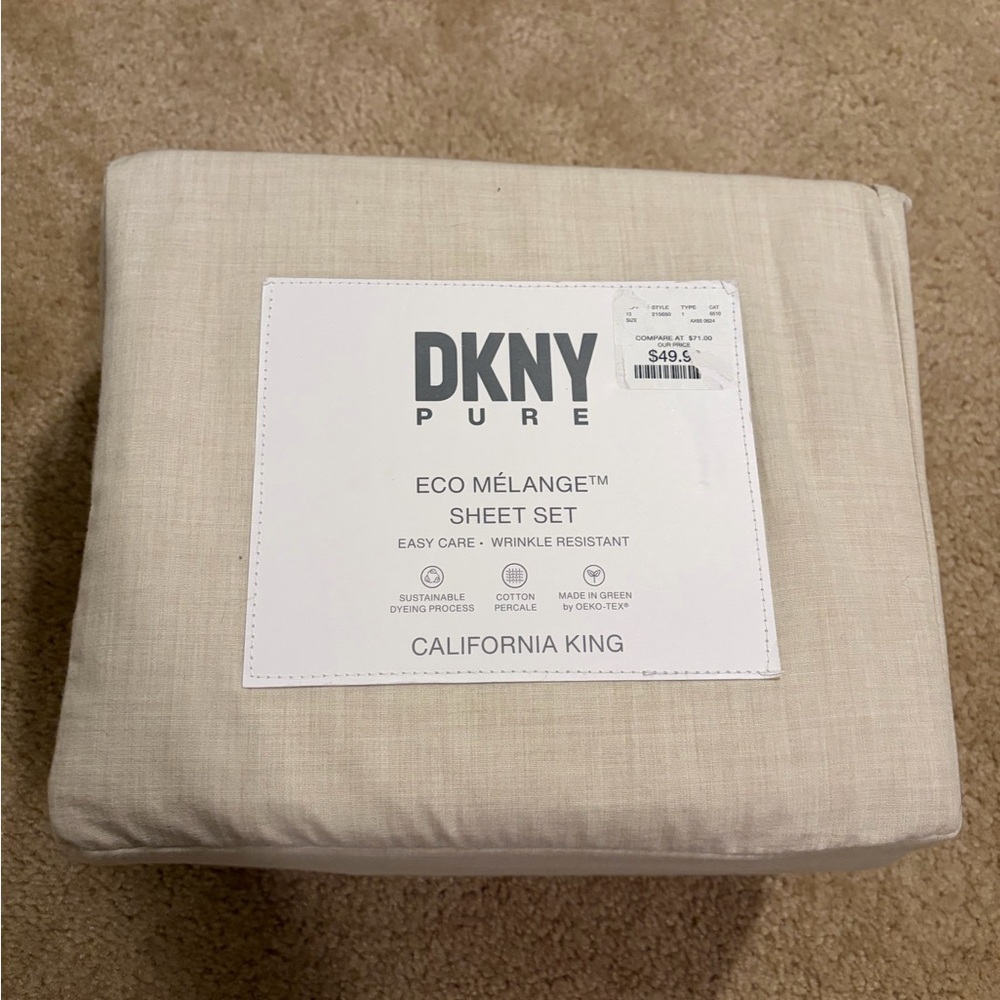 DKNY Pure Eco Mélange Sheet Set - Beige